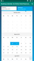 Booking Calendar: An Online Hotel Reservation APP اسکرین شاٹ 1