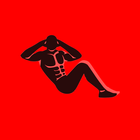 Sit ups. Abs. Wokrout icon