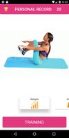 Flat belly. Sit ups poster