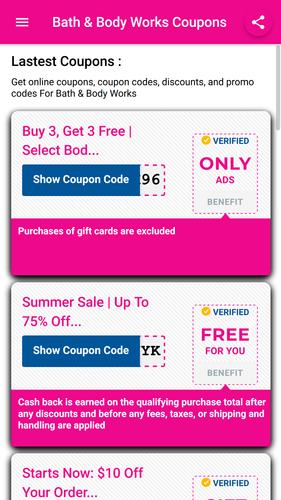 Coupons for Bath & Body Works APK for Android Download