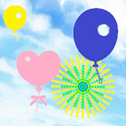 Baby enjoy the balloon play icon