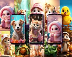 Baby animals wallpapers Plakat
