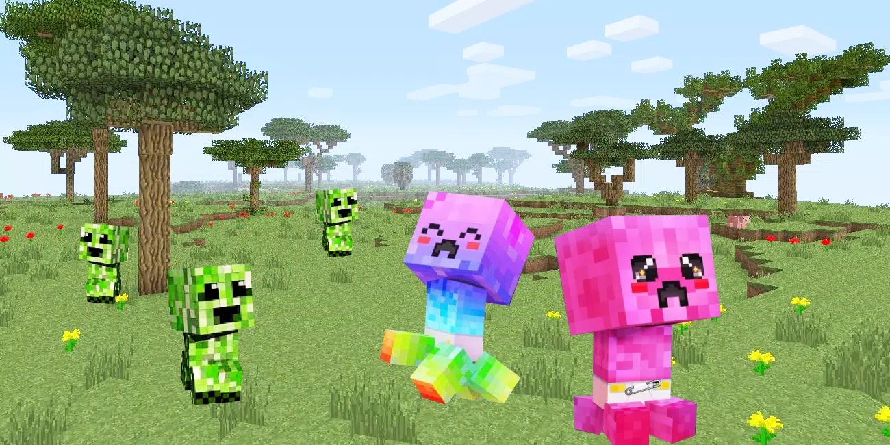 Baby Creepers in Minecraft 