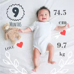 Baby Story Tracker Milestone Sticker Photo Editor