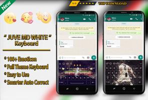 MD White Juve Keyboard Theme F Ekran Görüntüsü 1