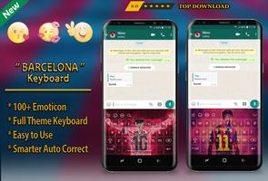 Barcelona Keyboard Theme Football 2019 Affiche