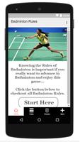 Badminton Rules poster