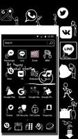 Black and White Blackboard Theme captura de pantalla 2