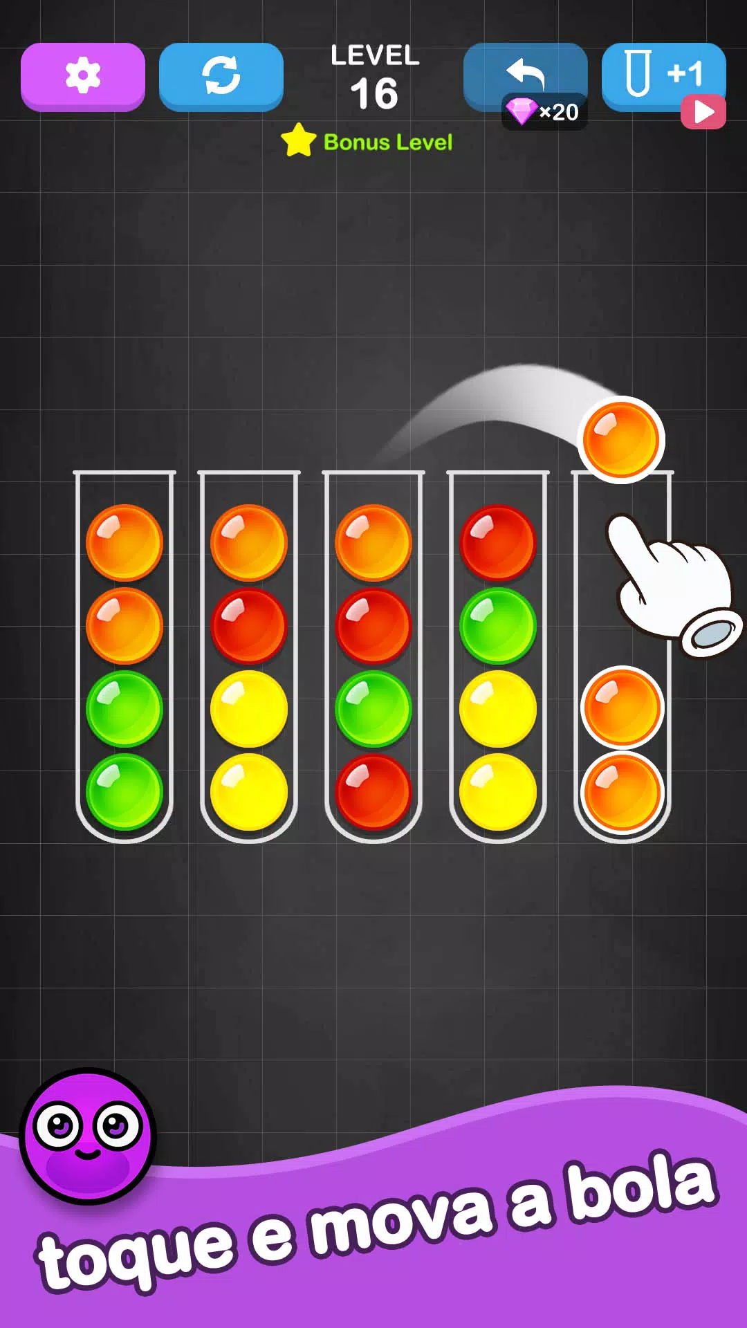 Jogos de quebra cabeça de cores de classificação de bola versão