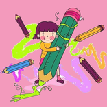 Bé Học Vẽ Cơ Bản hướng dẫn từng bước.