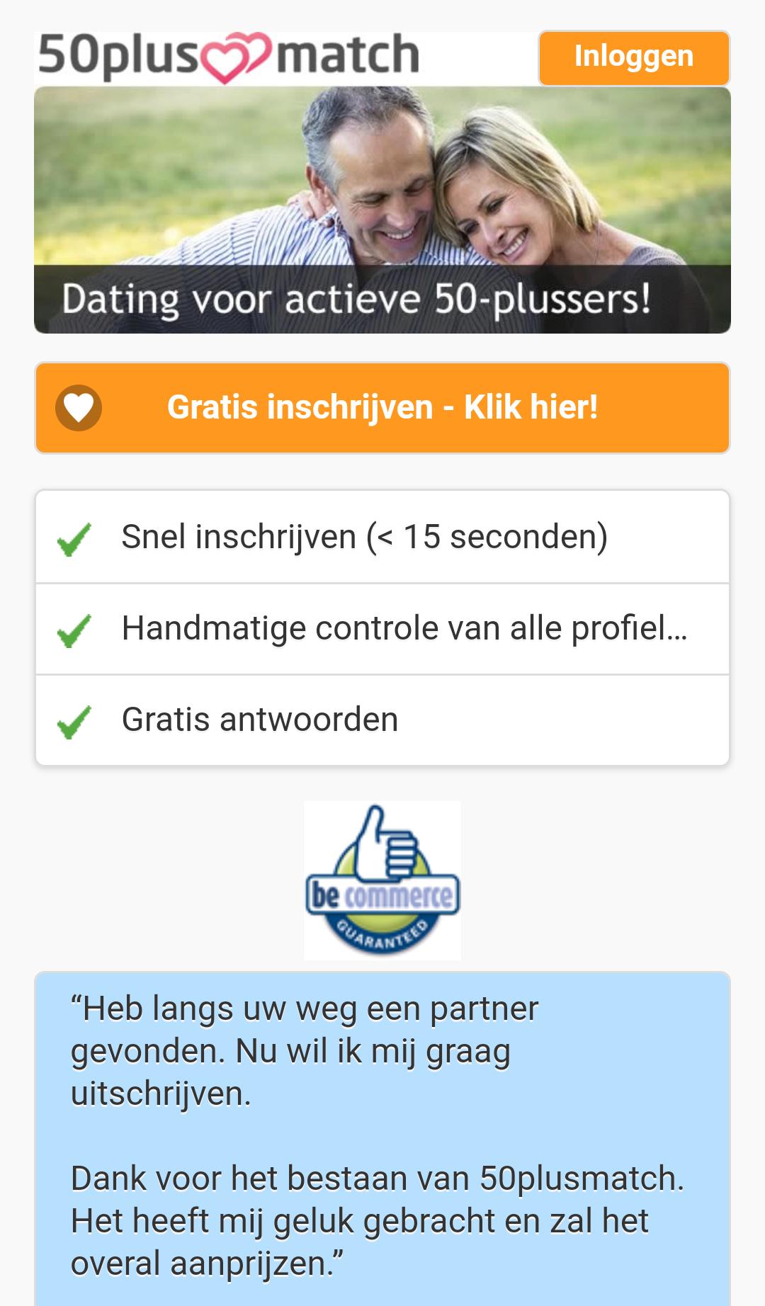 dating actieve 50 plussers mitä dating todella tarkoittaa