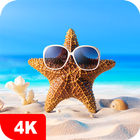Fonds d'écran de plage 4K icône