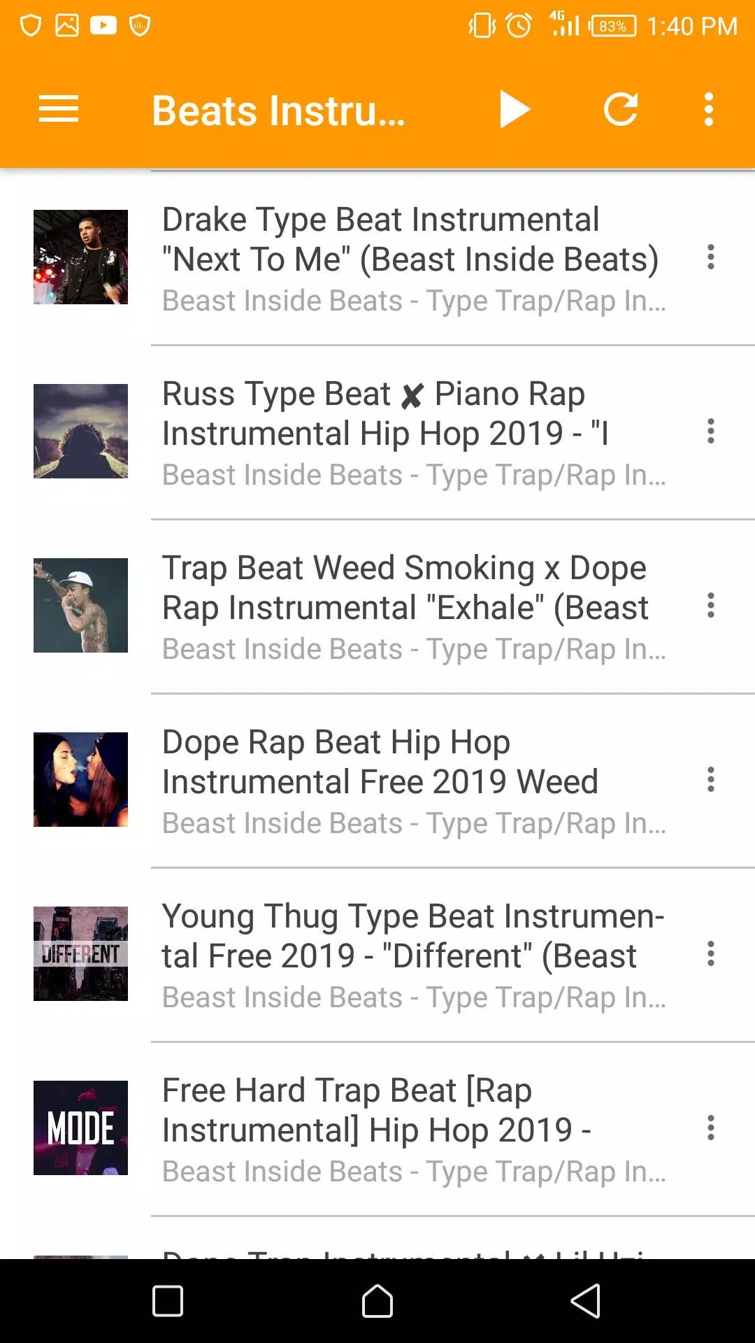 Descarga de APK de Rap Instrumental Beats para Android