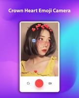 Crown Heart Emoji Camera ポスター