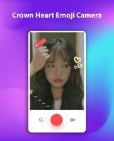 Crown Heart Emoji Camera captura de pantalla 1