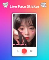 Live Face Sticker Sweet Camera 포스터
