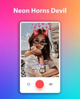 Neon Horns Devil poster