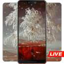 Beautiful white tree with snow live wallpaper APK
