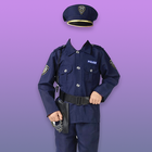 Kids Police Suit Photo Editor أيقونة