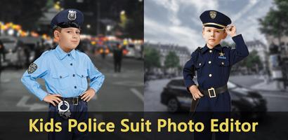 Kids Police Suit Photo Editor Poster