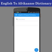 English Afrikaans Dictionary Affiche