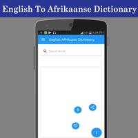 English Afrikaans Dictionary capture d'écran 1