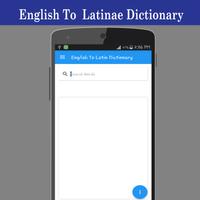 English To Latin Dictionary Poster