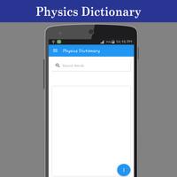 Dictionnaire de physique Affiche
