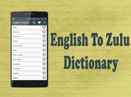 English To Zulu Dictionary Affiche