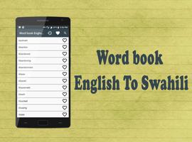 Word book English to Swahili Affiche
