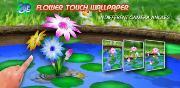 3D Flowers Touch Wallpaper