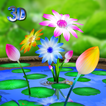 papel tapiz de flores 3D