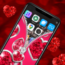 Diamond Heart Zipper Lock APK