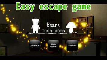 Escape Game Bears mushrooms poster