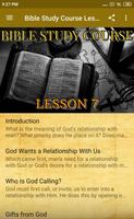 Bible Study Course Lesson 7 Affiche