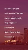 Light Bible: Daily Verses, Prayer, Audio Bible الملصق