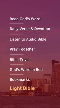 Light Bible: Daily Verses, Prayer, Audio Bible poster