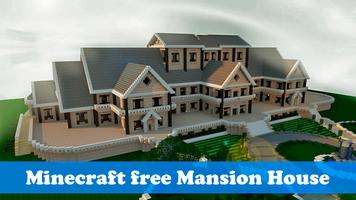 Minecraft PE Big House Mansion Affiche