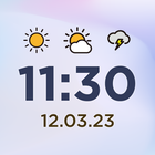 Ogromny zegar cyfrowy ikona