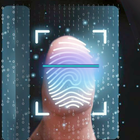 Broma de escaneo biométrico icono