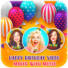 Birthday Video Maker With Song And Name icône