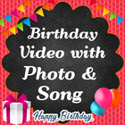 Birthday Video with Photo and Song أيقونة