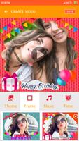 Birthday Video with Photo and Song الملصق