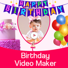 Birthday video maker with song icon