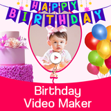 Birthday video maker with song biểu tượng