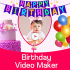 Birthday video maker with song icône