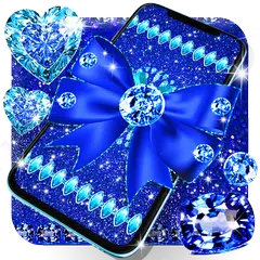 download Blue glitter diamond wallpaper APK