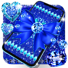 Blue glitter diamond wallpaper 圖標