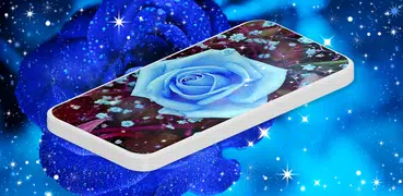 Blue Rose Live Wallpaper 3D