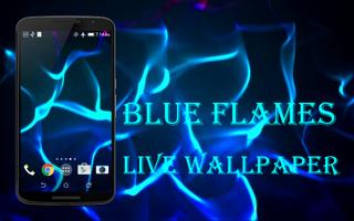 Blue Flames Live Wallpaper Affiche